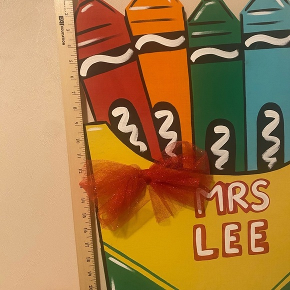Classroom Teacher door wall hanger Mrs Lee name - Picture 6 of 8